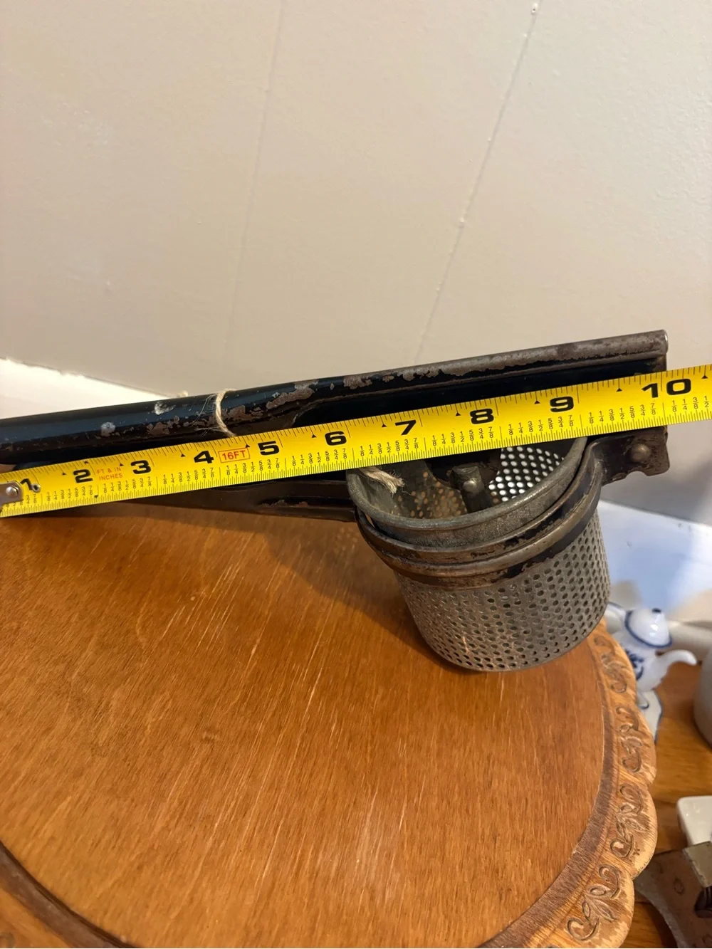 Black Metal Potato Ricer / Food Press - vintage